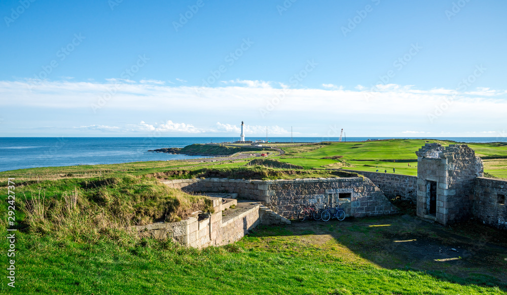 Historical Torry Battery at Nigg bay of North sea, Aberdeen, Scotland