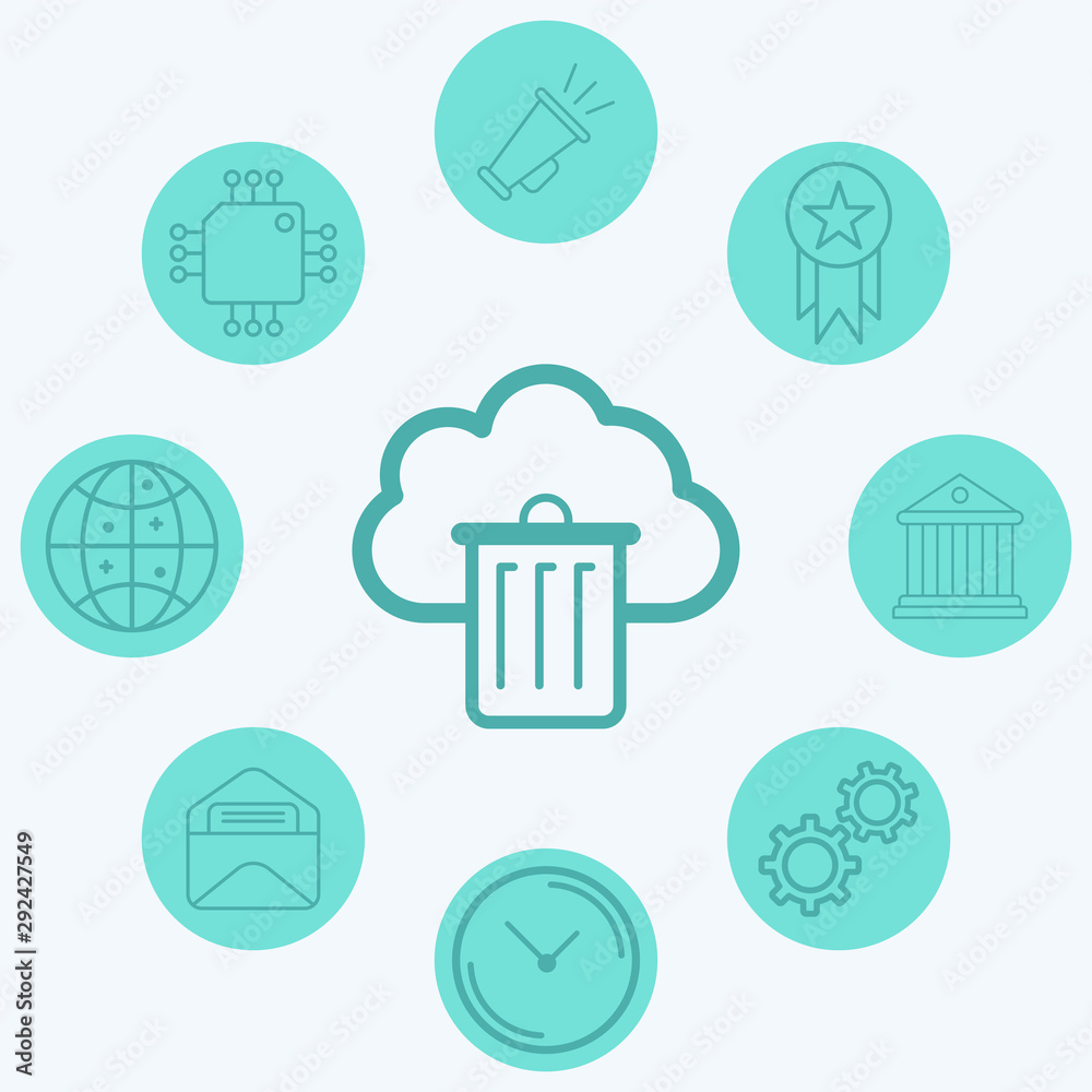 Cloud computing vector icon sign symbol Cloud computing vector icon sign symbol