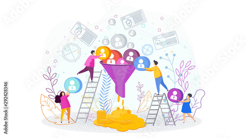 Sales funnel concept photo