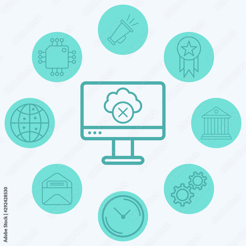 Cloud computing vector icon sign symbol Cloud computing vector icon sign symbol