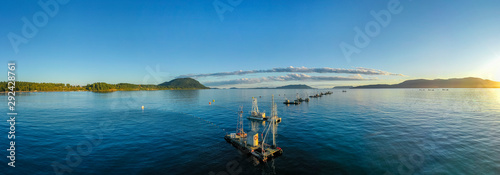 Εκτύπωση καμβά Reefnet Salmon Fishing Boats Off Lummi Island, Washington