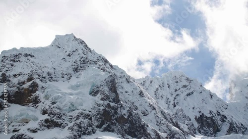 Timelapse mountains in santa cruz trek Peru  photo