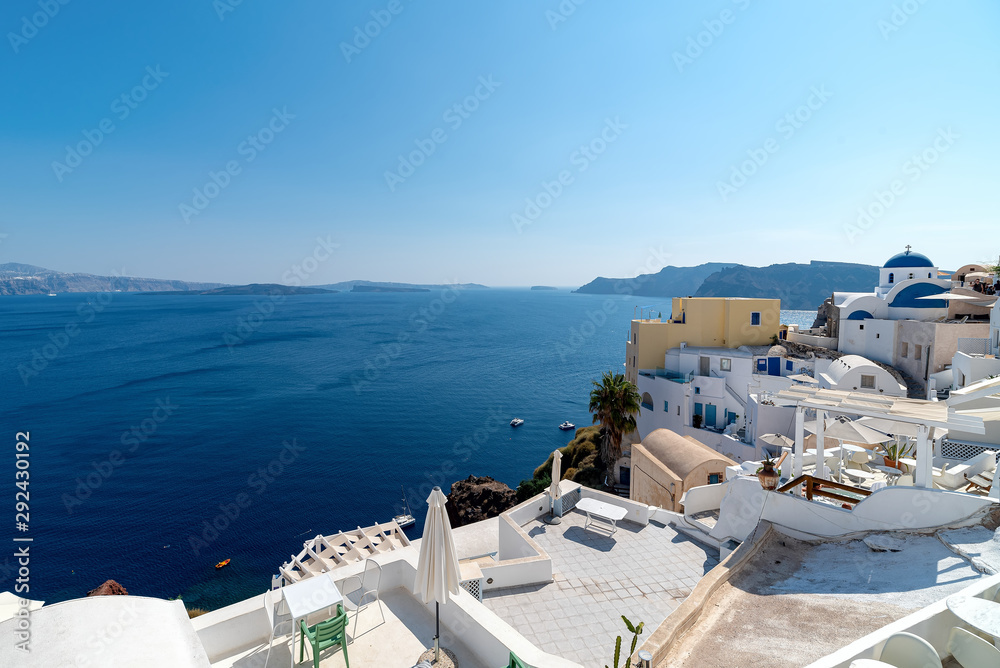 Fototapeta premium Oia village - Santorini Cyclades island - Aegean sea - Greece