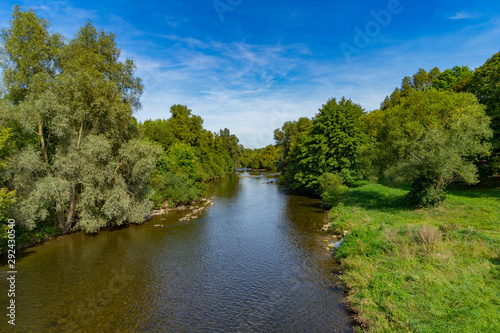 Last Summer Silent View to Enz River at Enzauenpark in Pforzheim