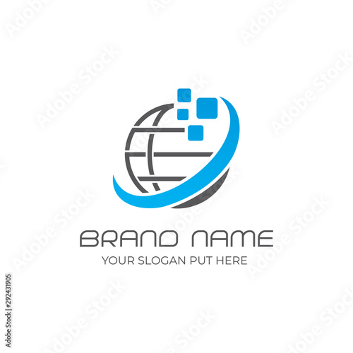 Global technology logo/identity design template vector