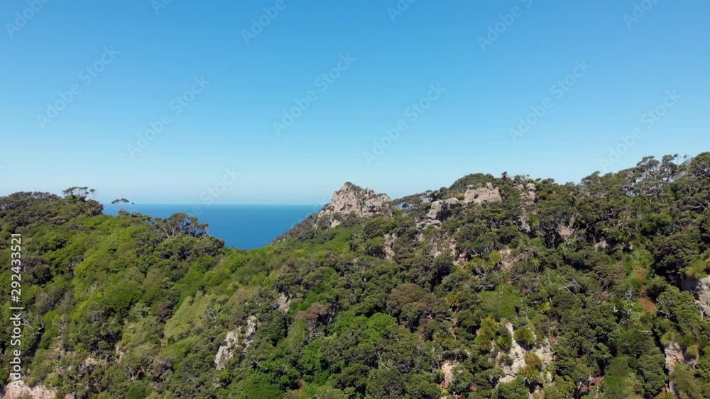 Aerial of the Poor Knights nature reserve islands Aerial of the Poor Knights nature reserve islands
