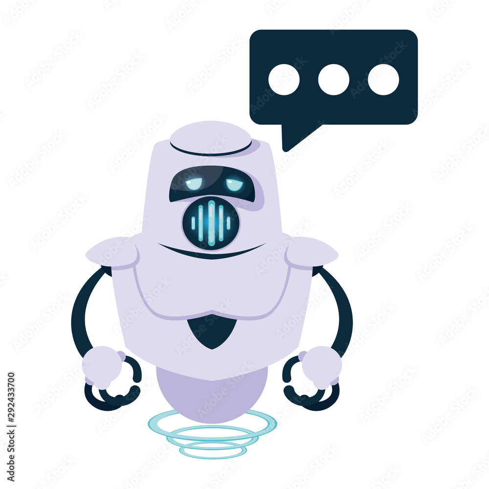 Isolated technology robot vector design