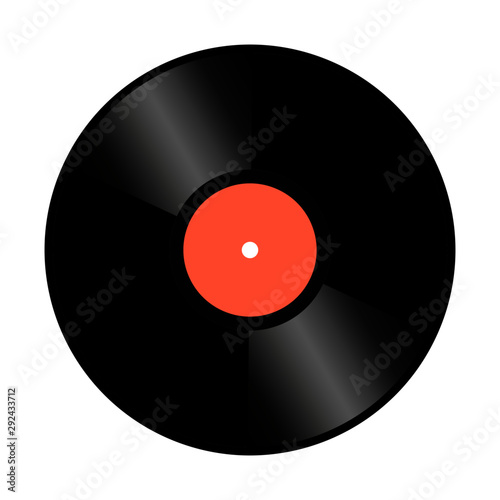 vinyl record  realistic vector illustration