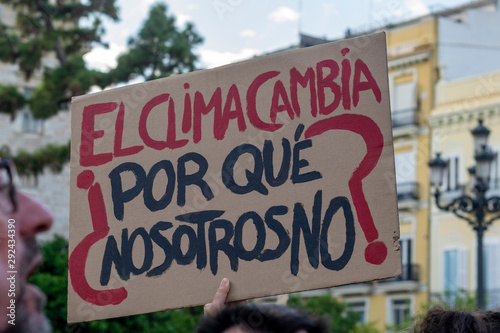 Manifestation banner against climate change