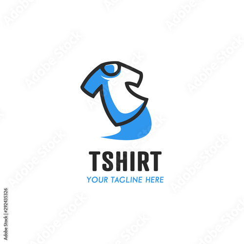 Clothing tees fusion tshirt fusion logo icon symbol in simple bold style vector