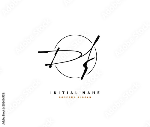 D F DF Beauty vector initial logo, handwriting logo of initial signature, wedding, fashion, jewerly, boutique, floral and botanical with creative template for any company or business.