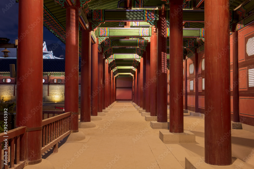 Gyeongbokgung Palace at night in Seoul,south Korea. Gyeongbokgung Palace at night in Seoul,south Korea.