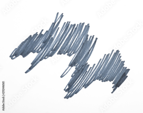 Hand drawn scribble smears on paper