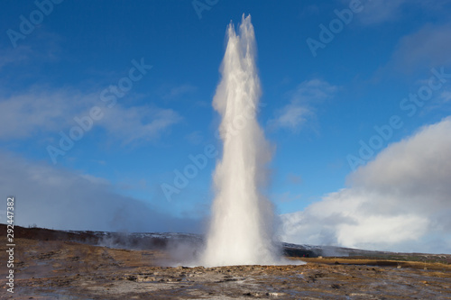 Erupting Iceland Geyser Strokkur