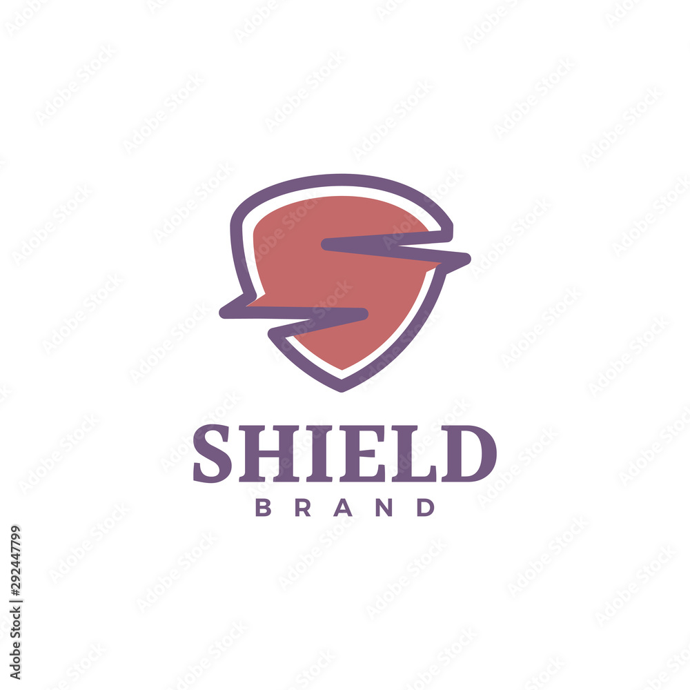 Shield logo template for your security, guard, safe, protect business, etc