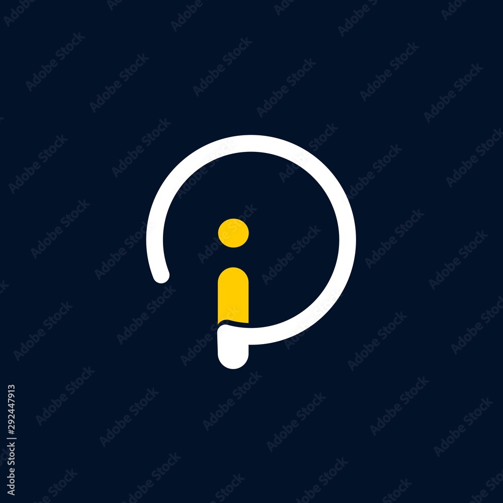 Letter IP Innovative Creative Modern Icon Logo Design Template Element ...