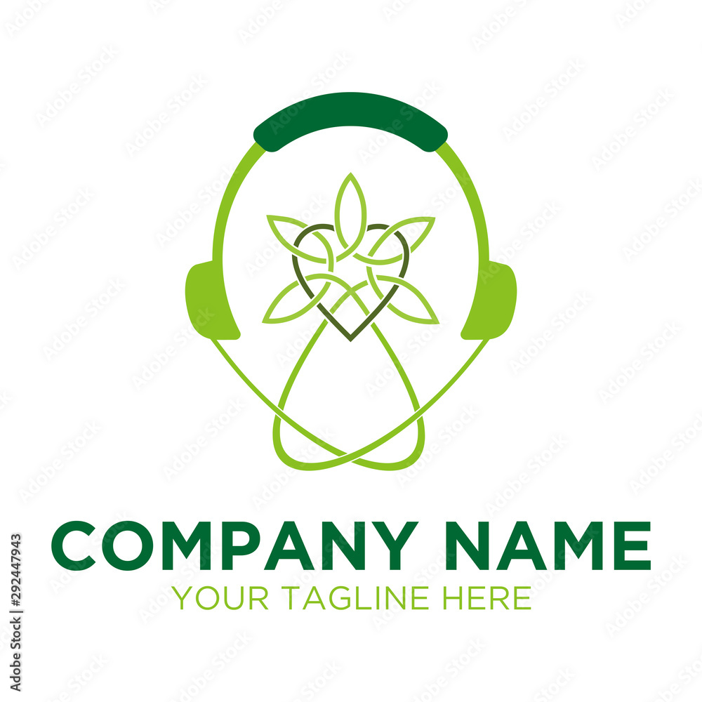 Headphone With Love Cable Cannabis Logo Headphone With Love Cable Cannabis Logo