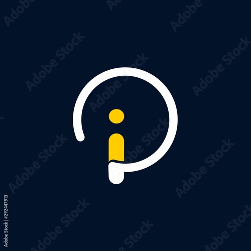 Letter IP Innovative Creative Modern Icon Logo Design Template Element Vector