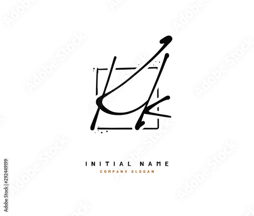 K KK Beauty vector initial logo, handwriting logo of initial signature, wedding, fashion, jewerly, boutique, floral and botanical with creative template for any company or business.