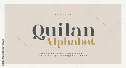 Elegant alphabet letters font and number. Classic Copper Lettering Minimal Fashion Designs. Typography fonts regular uppercase and lowercase. vector illustration