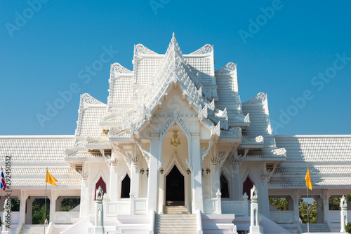 Lumbini, Nepal - Dec 10 2017: The Royal Thai Monastery in Lumbini, Nepal. Lumbini, the Birthplace of the Lord Buddha and The Eight Great Places.