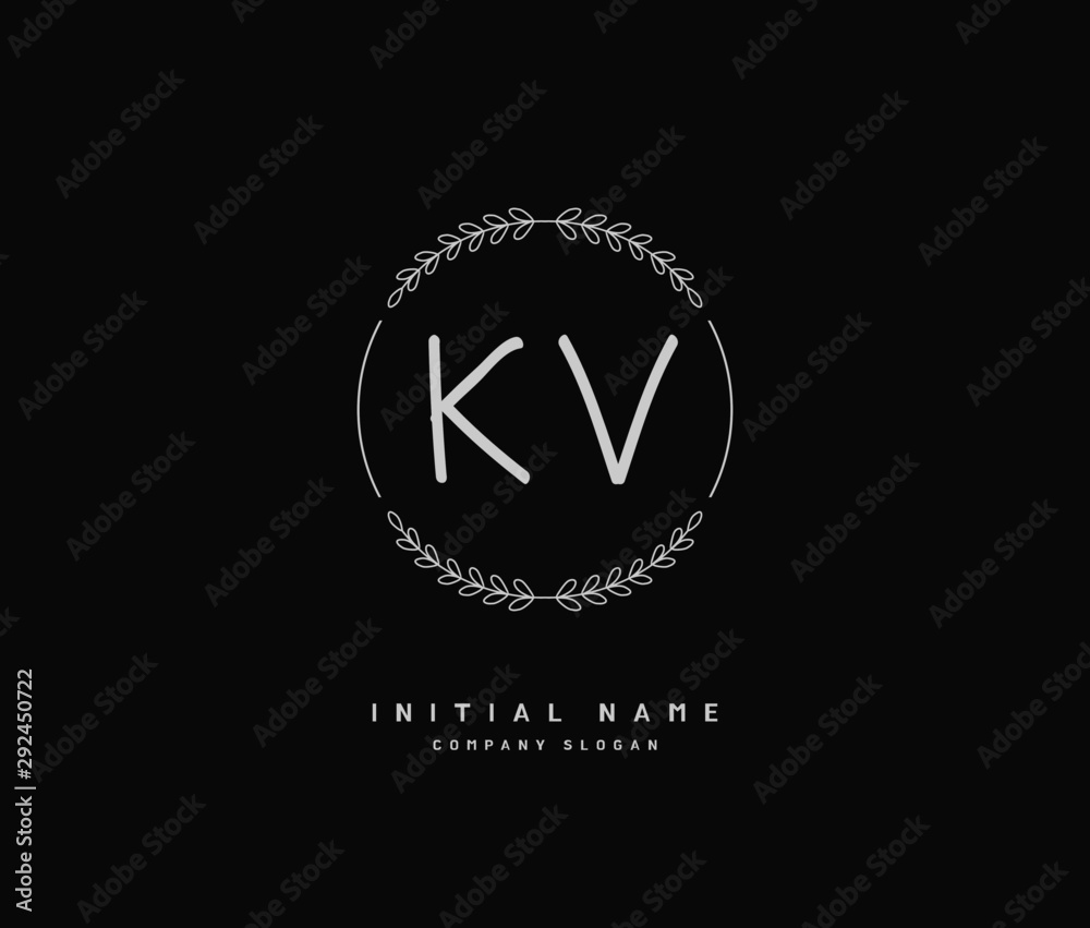K V KV Beauty vector initial logo, handwriting logo of initial signature, wedding, fashion, jewerly, boutique, floral and botanical with creative template for any company or business. K V KV Beauty vector initial logo, handwriting logo of initial signature, wedding, fashion, jewerly, boutique, floral and botanical with creative template for any company or business.