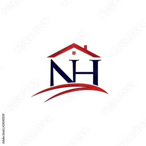 Letter NH Home Insurance Creative Icon Logo Design Template Element Vector