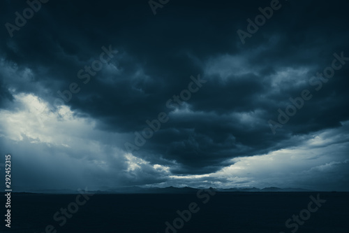 Rain clouds over the mounta...