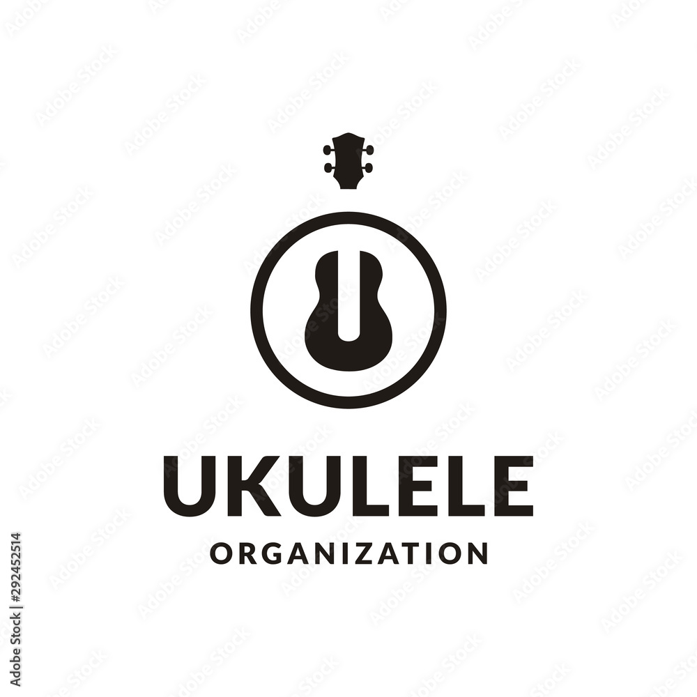 Simple Minimalist Typography Lettering Uke Guitar, Ukulele Music Instrument Logo design Simple Minimalist Typography Lettering Uke Guitar, Ukulele Music Instrument Logo design