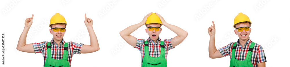 Industrial worker isolated on the white background Industrial worker isolated on the white background