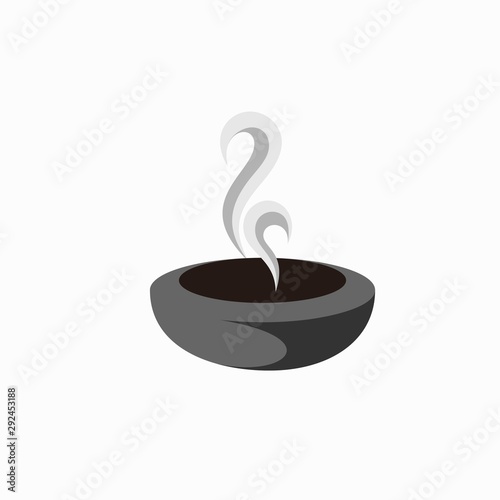 incense icon using a simple concept with natural colors