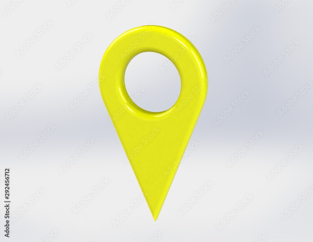 LOCATION pin glossy yellow arrow. The concept of tagging a sign landmark needle tip to create a route search. Isolated on white background 3D rendering 3D. – Illustration LOCATION pin glossy yellow arrow. The concept of tagging a sign landmark needle tip to create a route search. Isolated on white background 3D rendering 3D. – Illustration