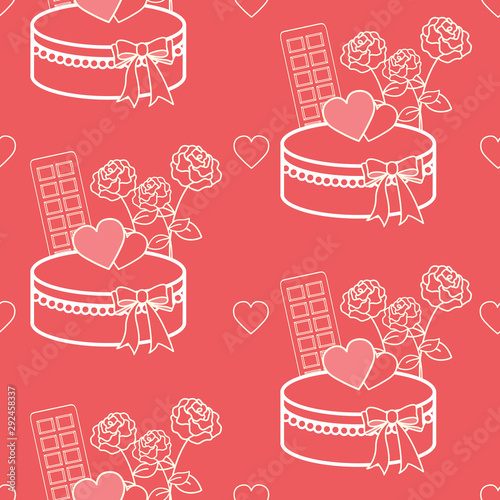 Valentines day gift and sweets pattern collection
