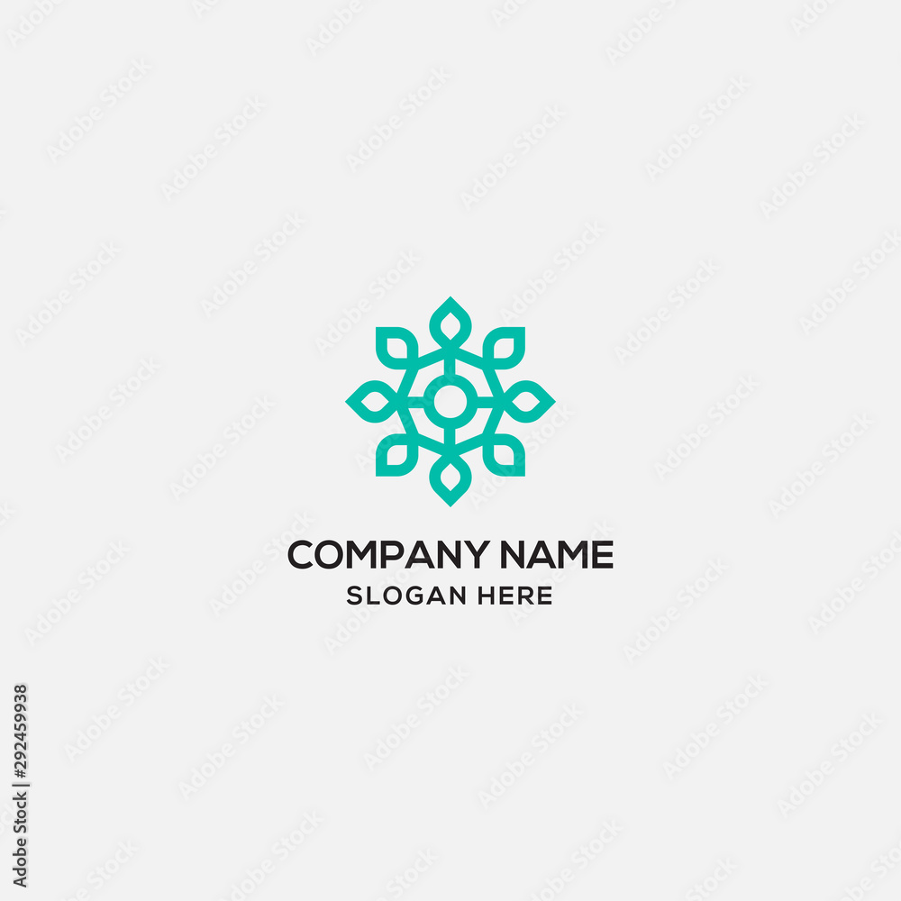 leaf tech logo design template - vector leaf tech logo design template - vector