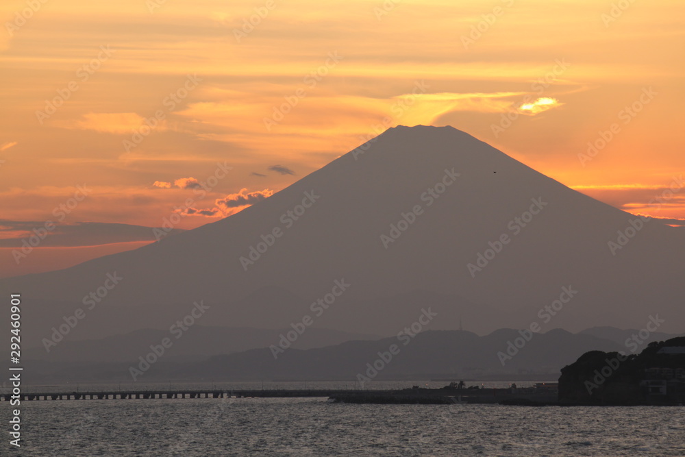 Naklejka premium 富士山