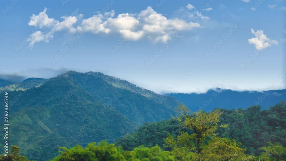 Looped panoramic view of cloudy mountains in Latin America, Ecuador Looped panoramic view of cloudy mountains in Latin America, Ecuador