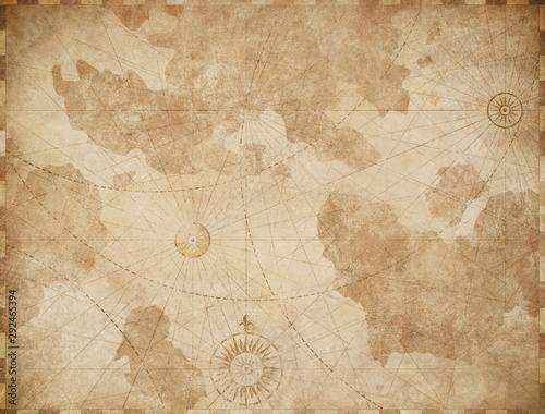 Abstract old nautical vintage map background