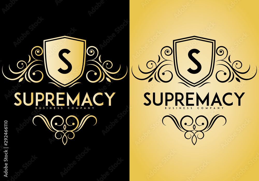 Supremacy crest logo isolated on background. Letter s logo, Initials logo,  suitable for any company, ready to print, easy to edit, organized layer.  Stock Vector | Adobe Stock