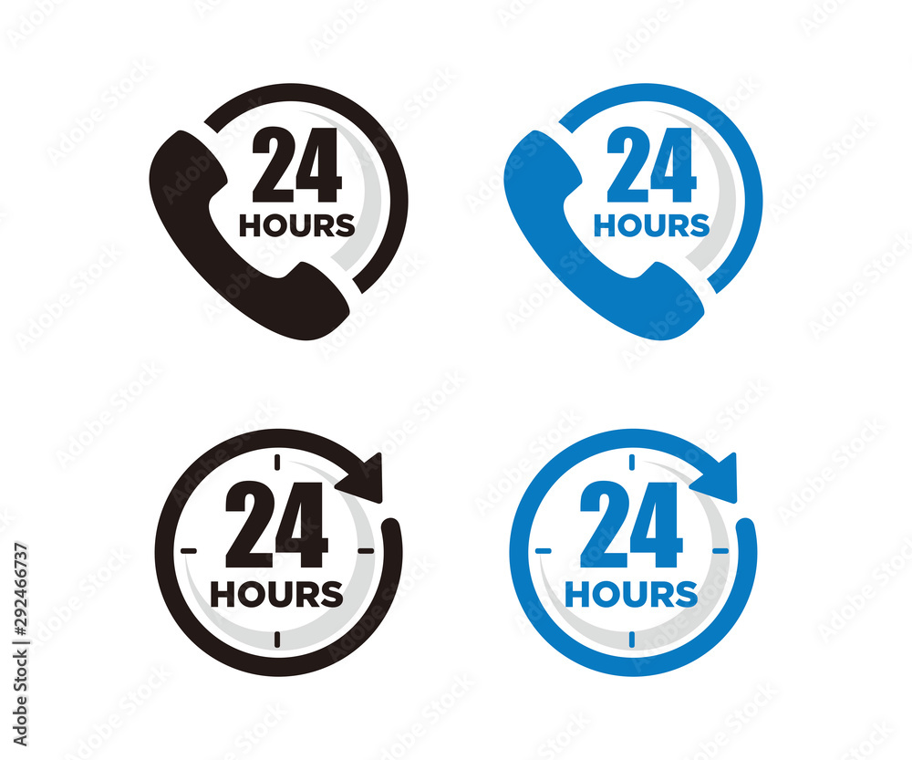 24 hours icon set 24 hours icon set