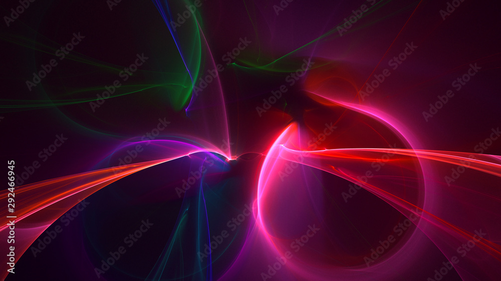 Naklejka premium 3D rendering abstract fractal technology wallpaper
