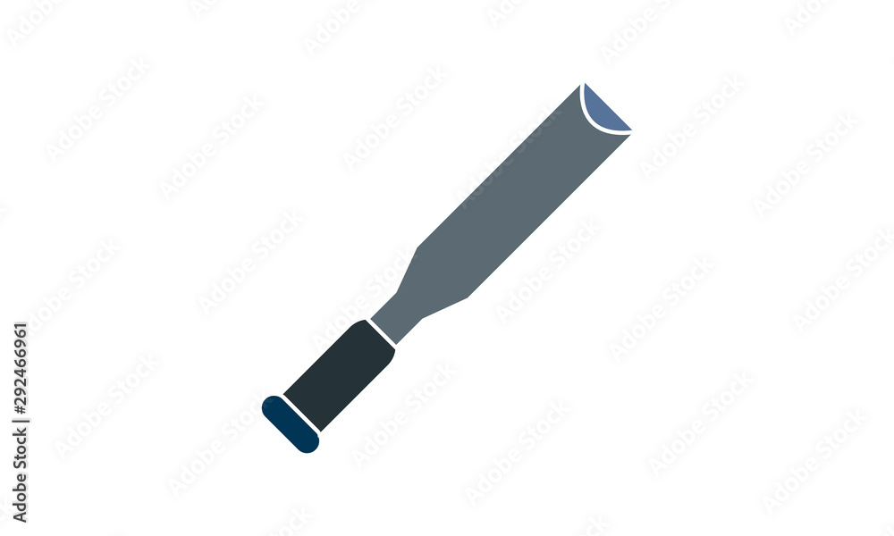 Chisel icon for carving and woodworking Chisel icon for carving and woodworking