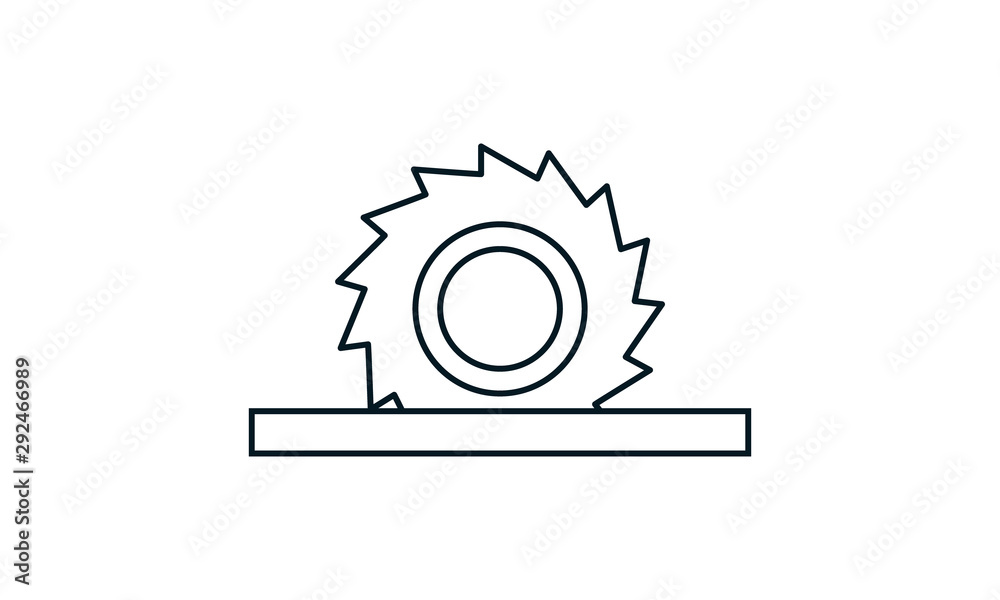Circular saw icon for power cutting tools Circular saw icon for power cutting tools