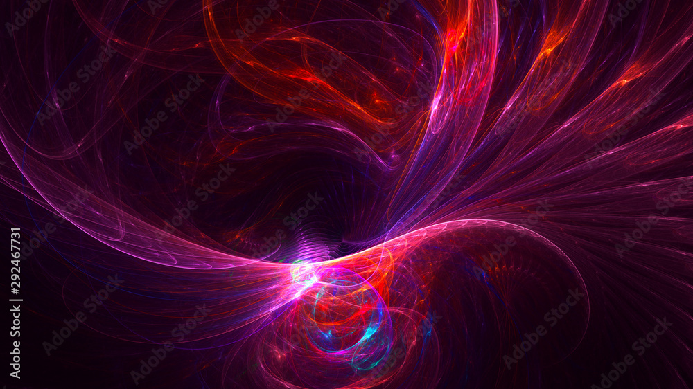 Naklejka premium 3D rendering abstract fractal technology wallpaper 