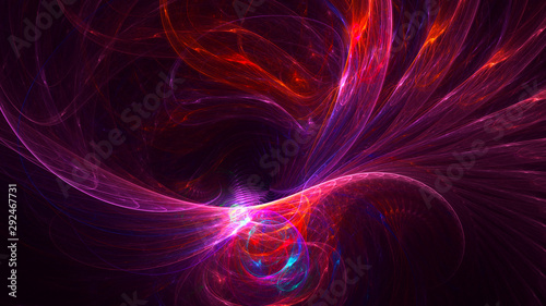 3D rendering abstract fractal technology wallpaper 