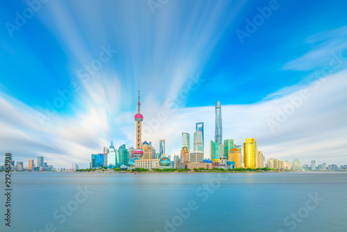 Photography China's Shanghai Pudong New Area cityscape