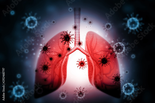 Photos Lungs disease with virus ,bacteria