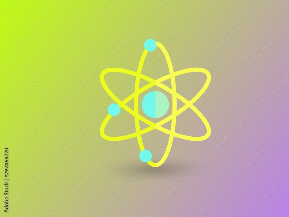 Blue Yellow Colored Atom Icon with Gradient Background for Designs Posters Banners Web Designs etc. Blue Yellow Colored Atom Icon with Gradient Background for Designs Posters Banners Web Designs etc.