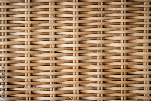 A closeup on plaited bamboo.