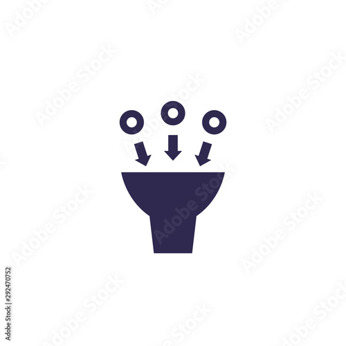 suction icon isolated on white