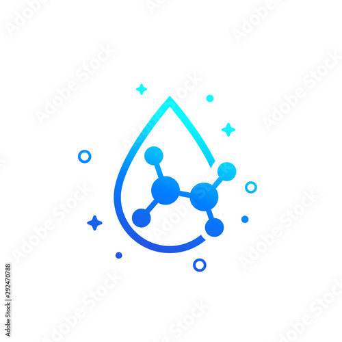 Acid drop icon with gradient